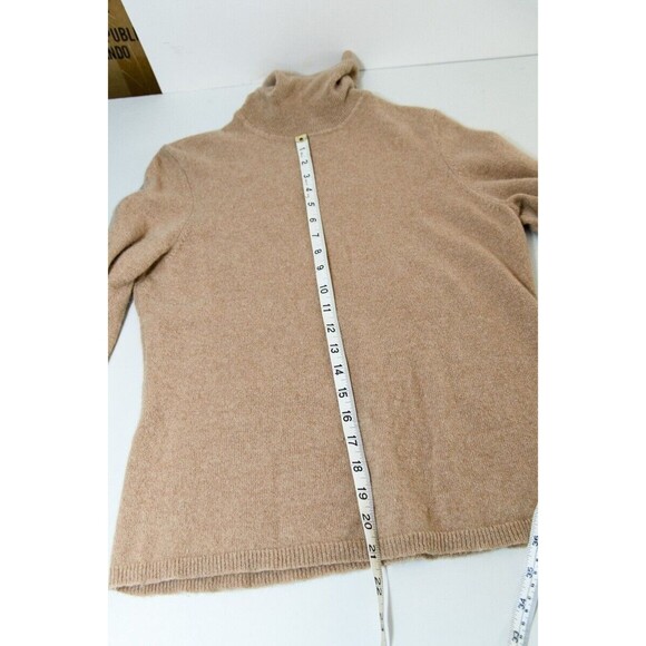 Tan 100% Cashmere Sweater Charter Club Medium turtle neck - Picture 7 of 7